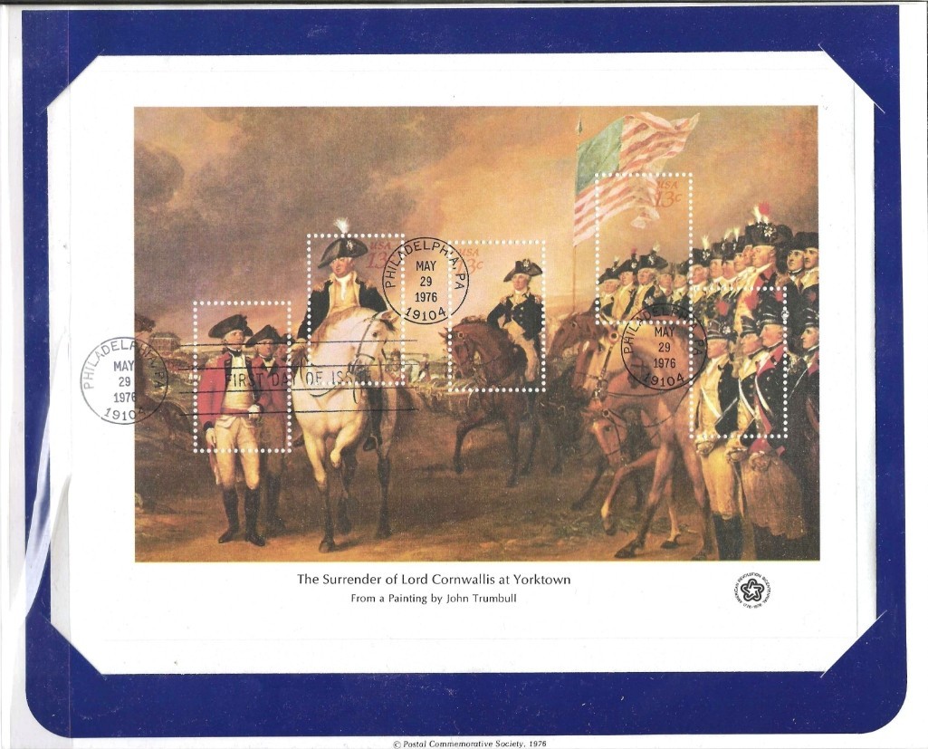 First Day Stamp Issue Cornwallis at Yorktown Postal Commemorative Society
