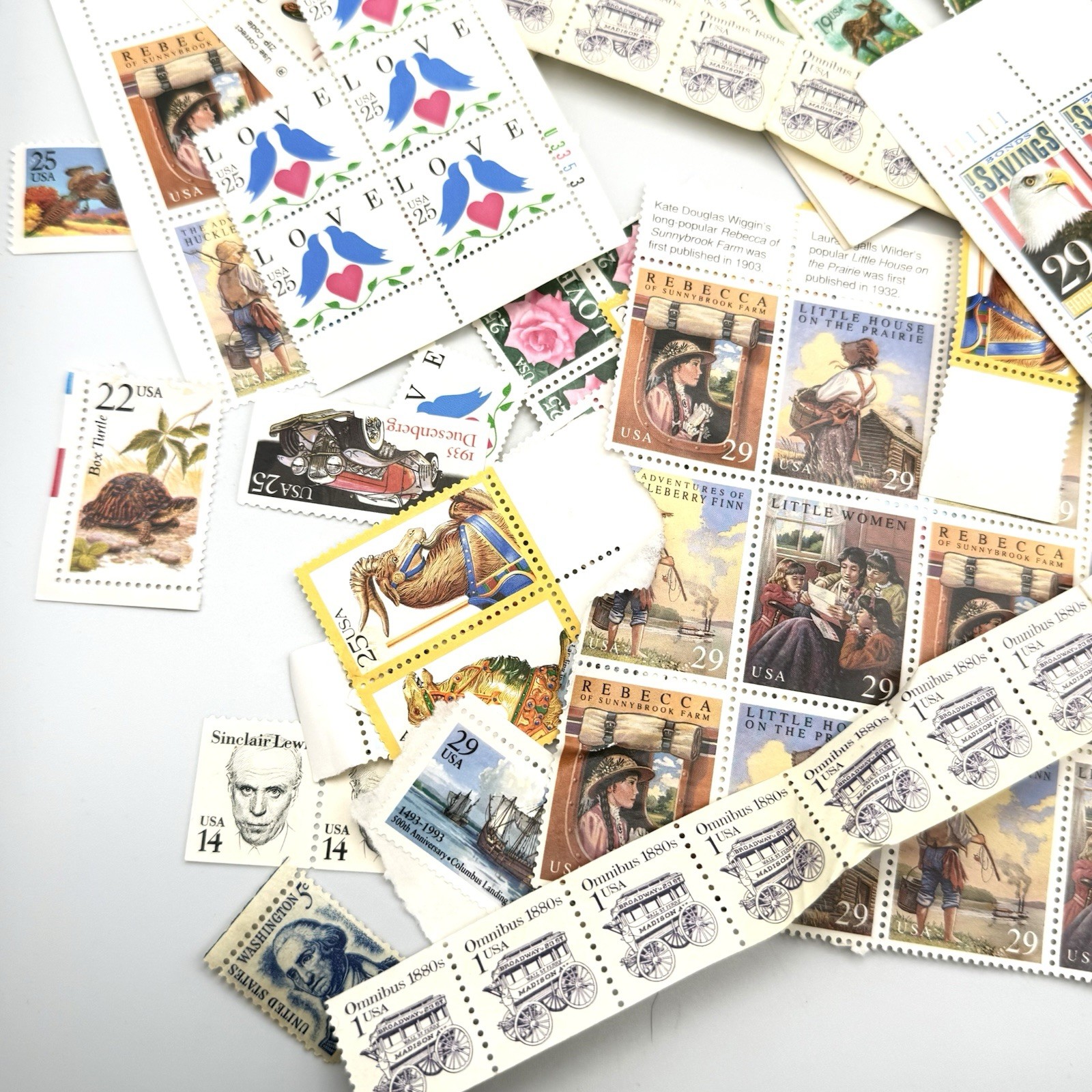 135+ Mint Unused USPS Stamps Lot Plate Blocks Strips Panes $33.75+ Face Value