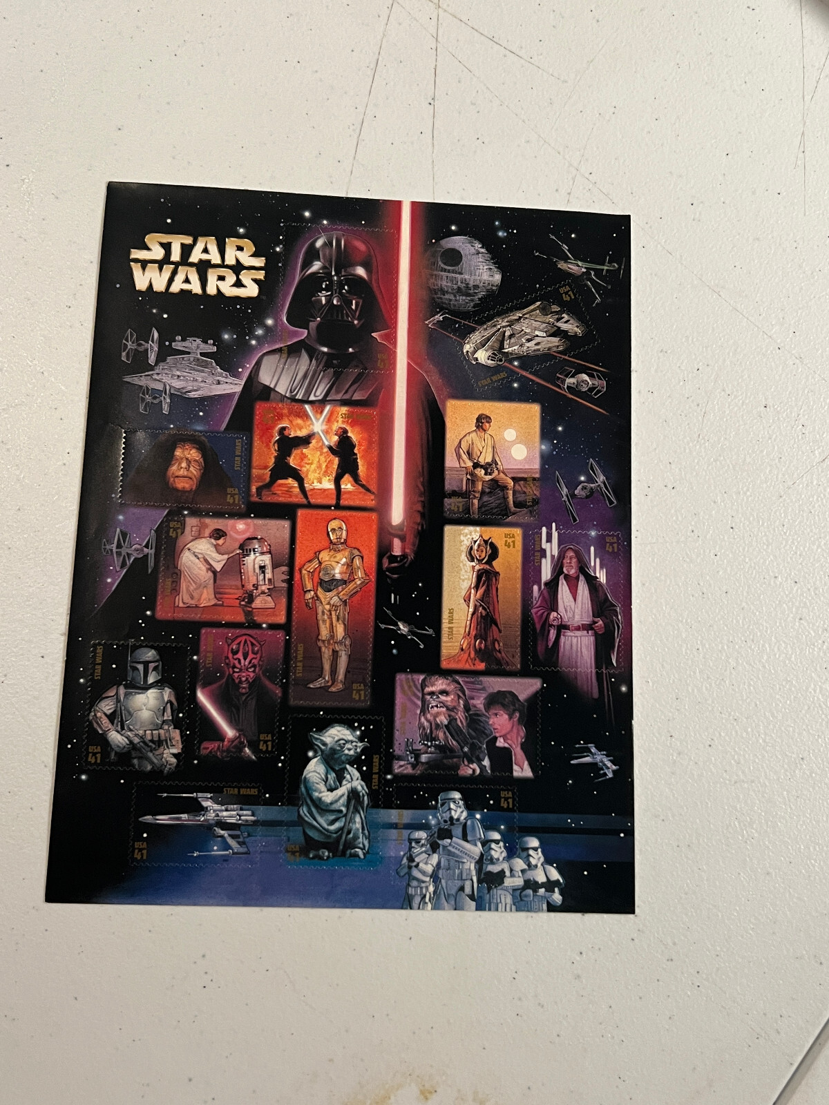 One sheet of STAR WARS Character Anniversary Set US # 4143 & One of YODA # 4205