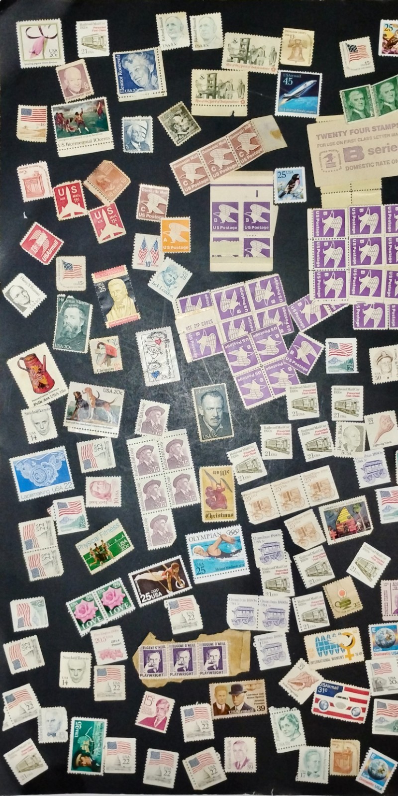 Mixed Lot of 200+ U.S. Vintage Stamps– High Denomination, non cancelled, Nice!!