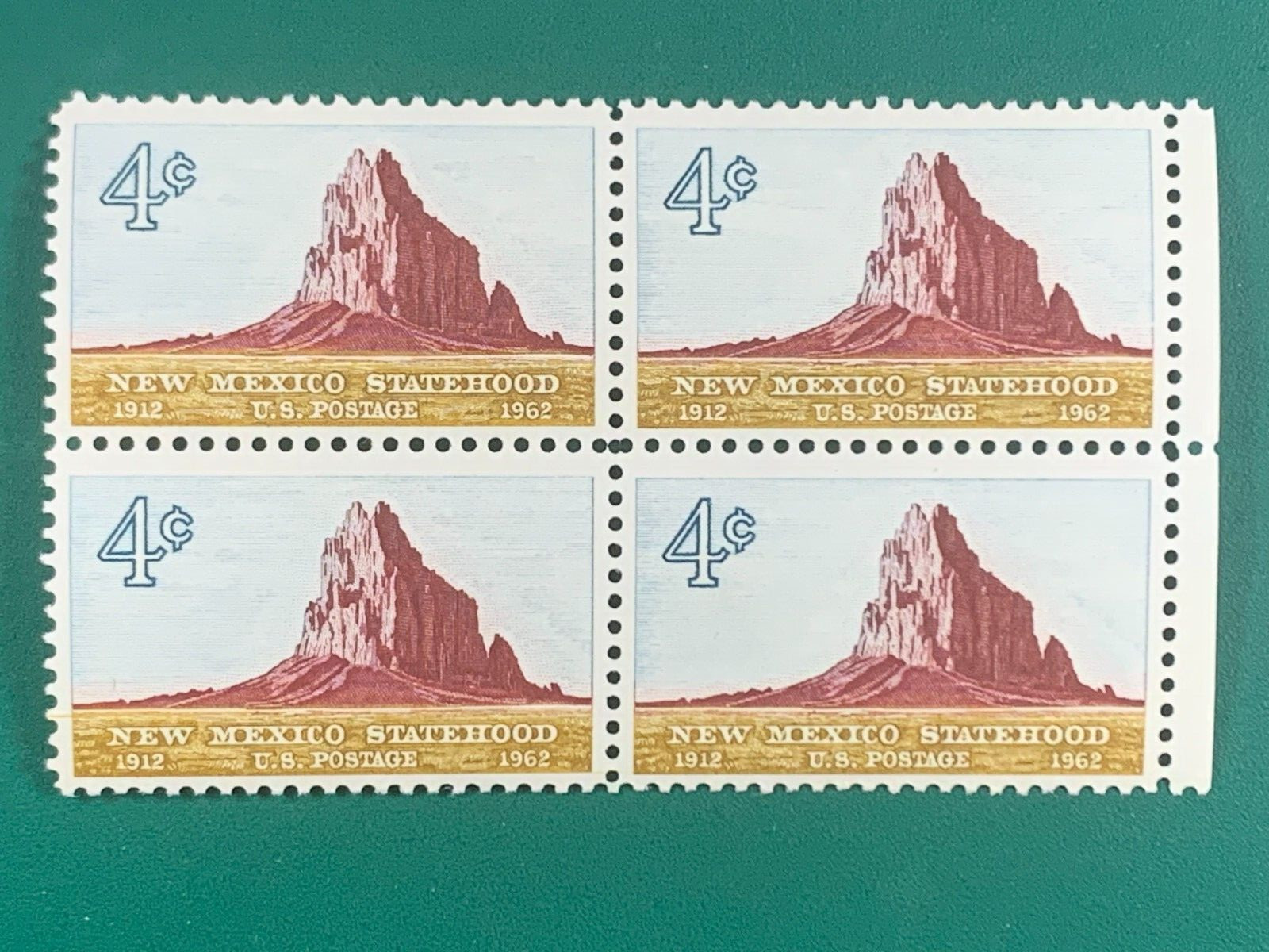 US Postage New Mexico Statehood 4Cents Plate Block Stamps Unused