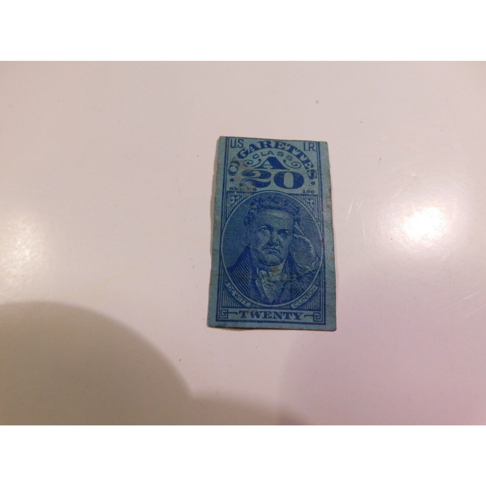 Stamp – US Cigarettes Class A 20- Dewitt Clinton Clean Vintage
