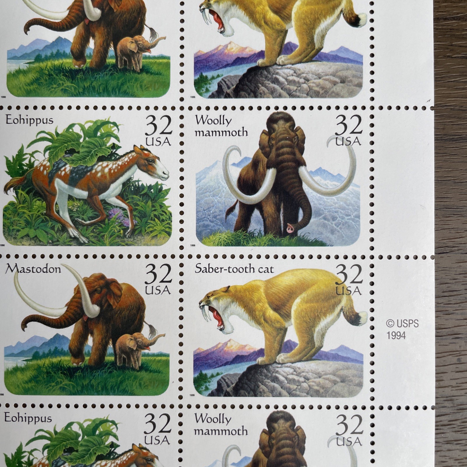 60 32¢ US Stamps of American Indian Dances Prehistorical Animas and POW MIA Lot