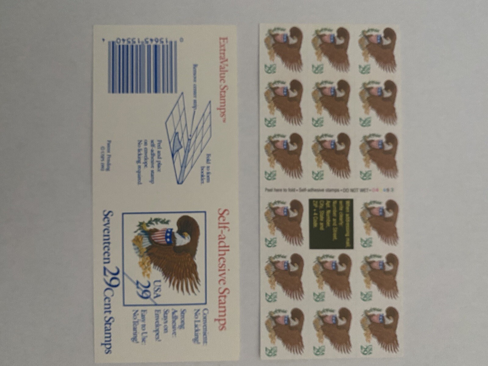 US SCOTT 2595 2596 2597 3 BOOKS OF 17 USA EAGLE & SHIELD STAMPS 29 CENT FACE MNH