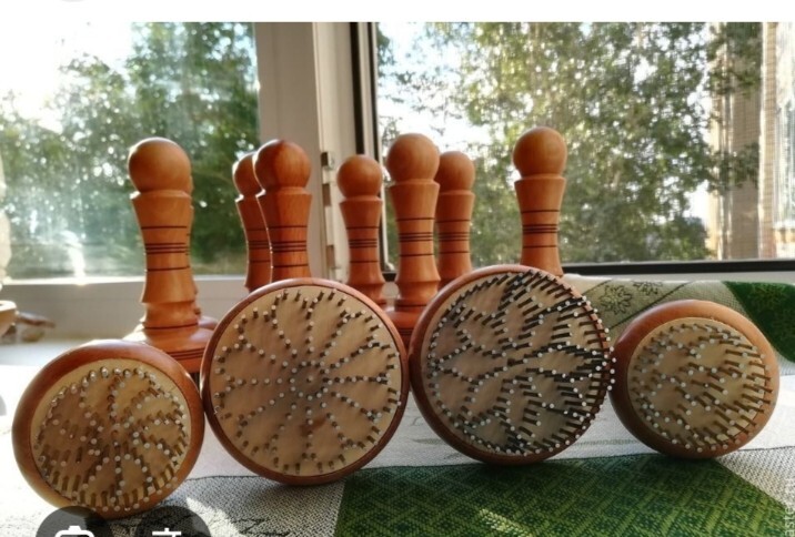 “Handmade Uzbek bread stamp, traditional nut-shaped flatbread”. Bread stamp
