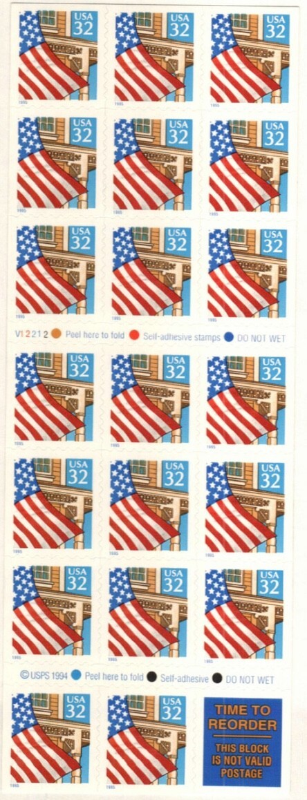 United States 32¢ Flag over Porch Postage Stamp #2920a MNH Full Booklet