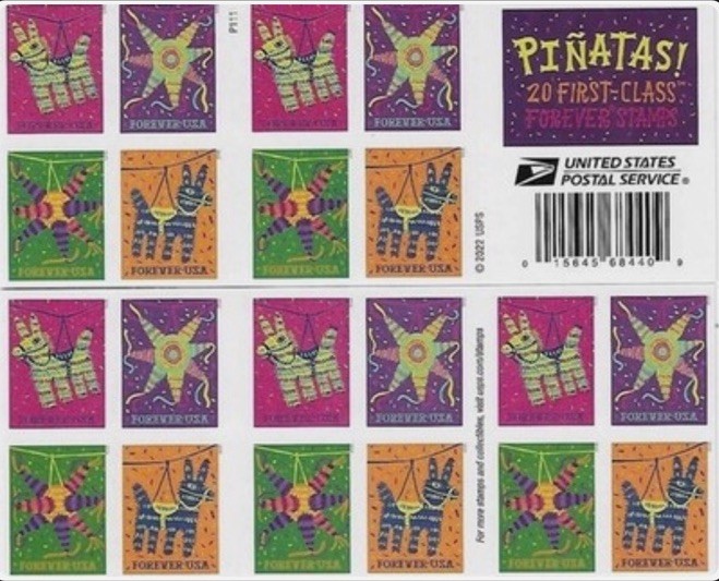 USPS Forever Stamps Piñatas!(2022) First Class Single Stamp Random Scott#5812-15