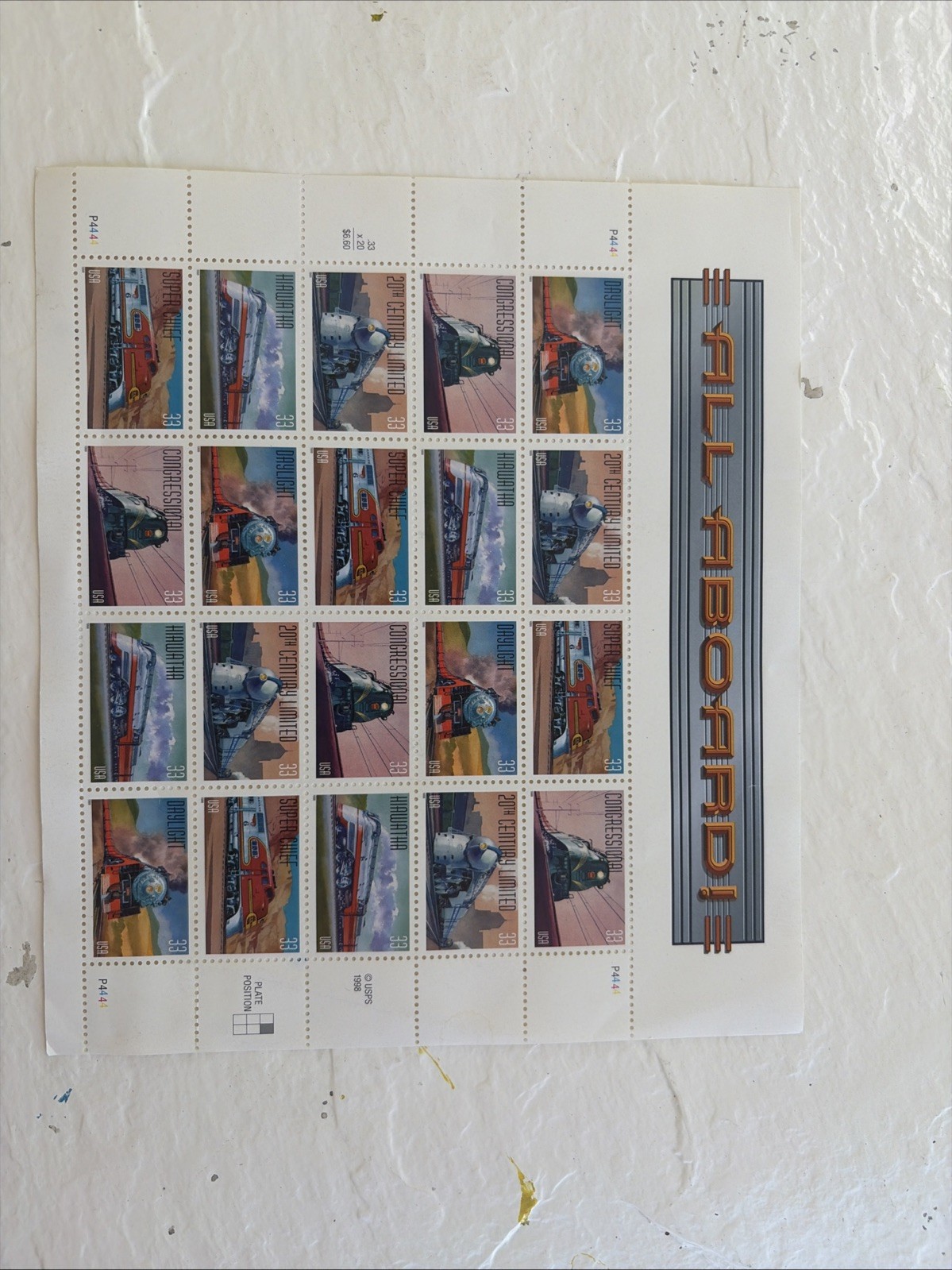 All Aboard Stamps $.33 USPS