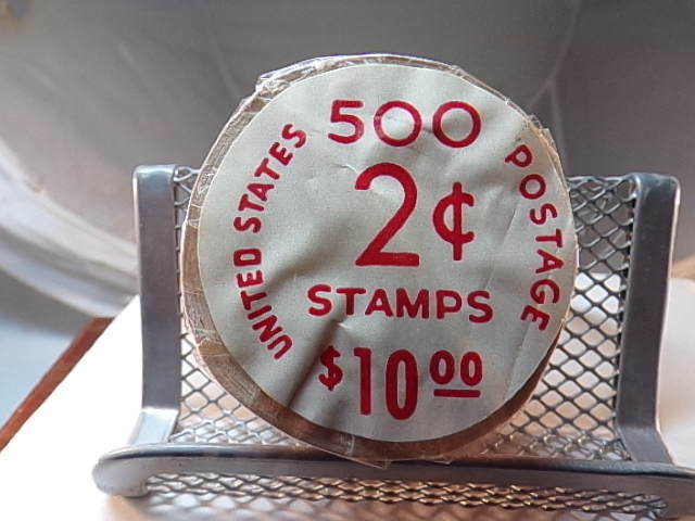 1954 2 CENT THOMAS JEFFERSON 500 STAMP COIL ROLL ORIGINAL WRAPPING