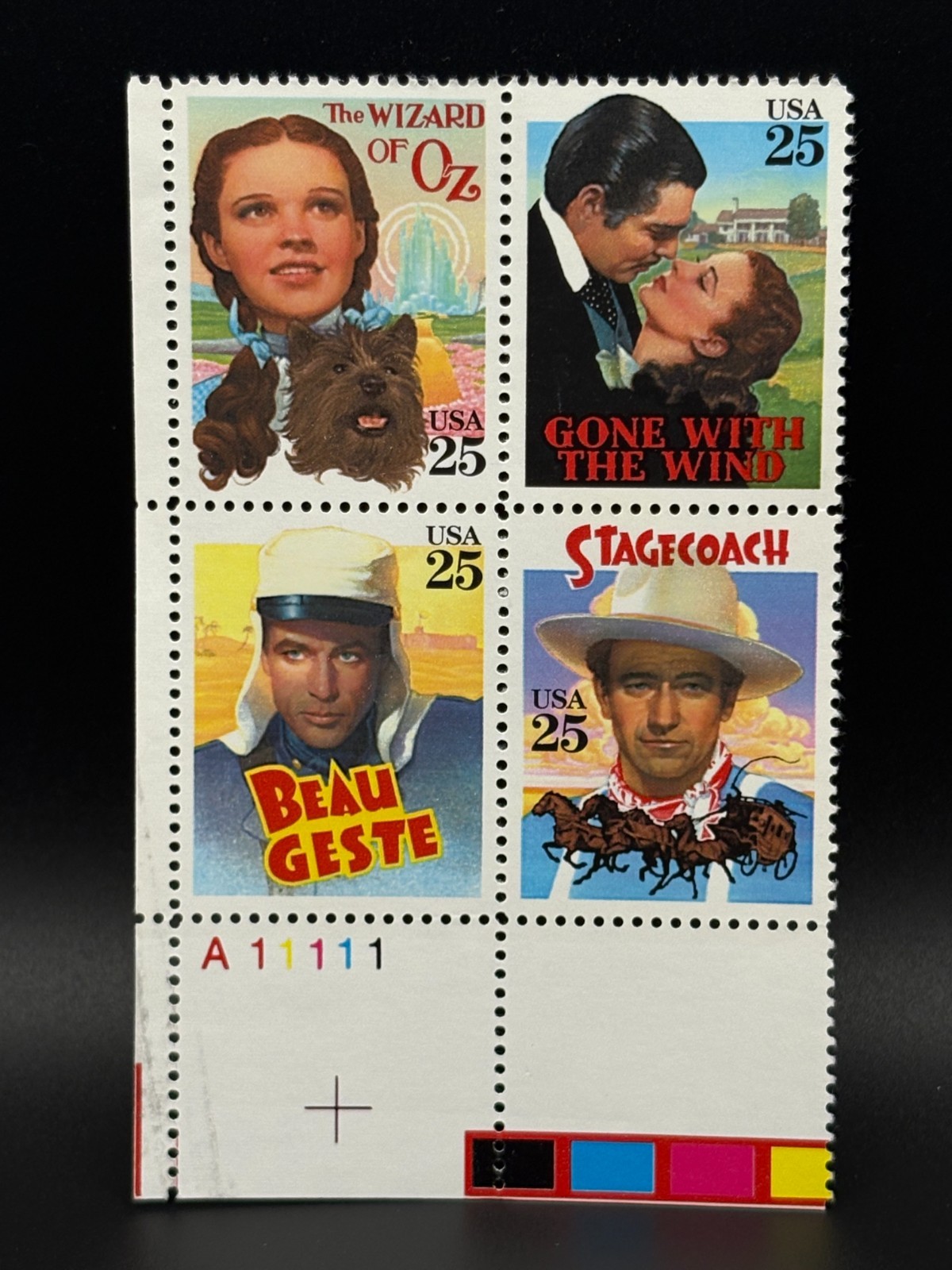Multiple sets of Plate Block US Postage Stamps from the 90s (2)