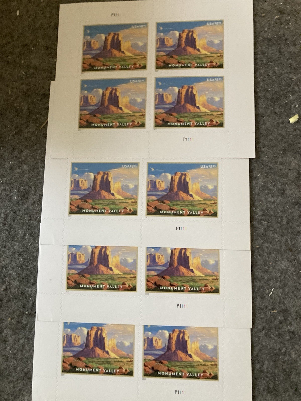 Sheet of 4, Monument Valley, Unused, Scott 5666, face $35.80