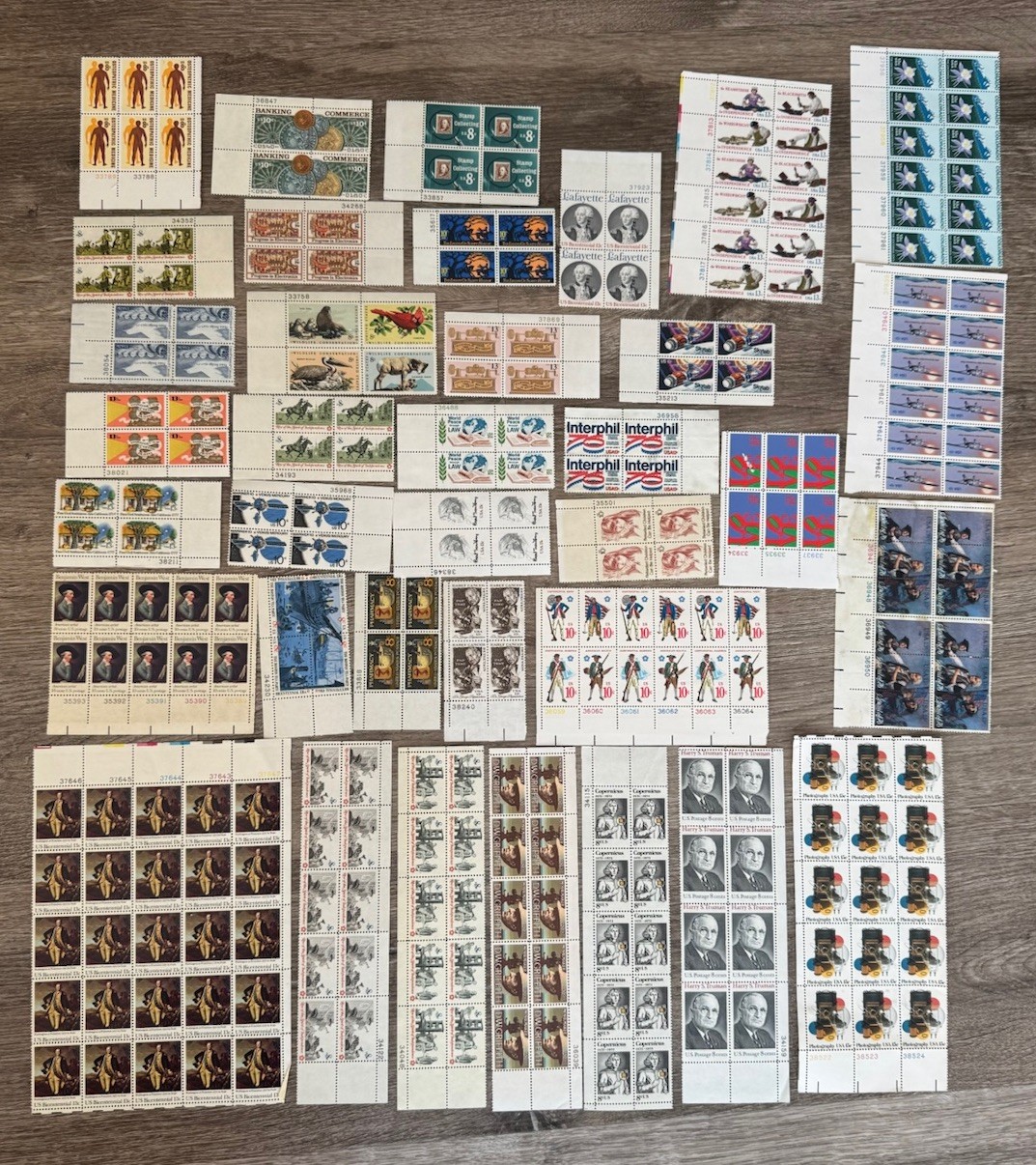 Mixed Lot Of Unused 1970’s U.S. Post Office Postage Stamps Aprox $80 Face Value￼