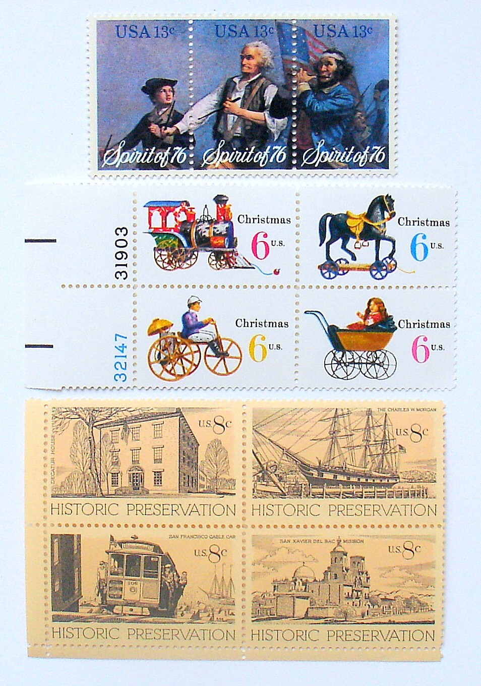 USA Postage Stamps – Lot Of 11 Stamps – 6,8,13 Cent Selection – Mint Condition