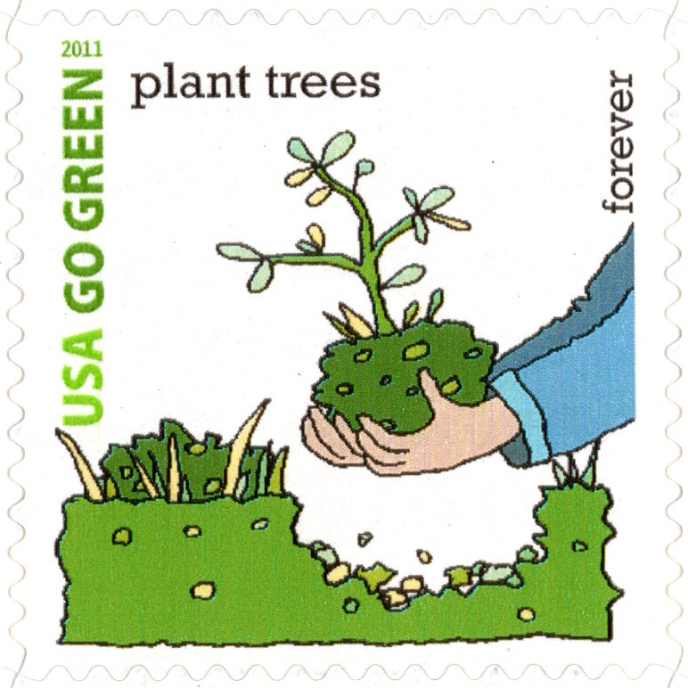 USA 2011 GO GREEN 16 FOREVER STAMPS PANE SCOTT 4524 A-P MNH