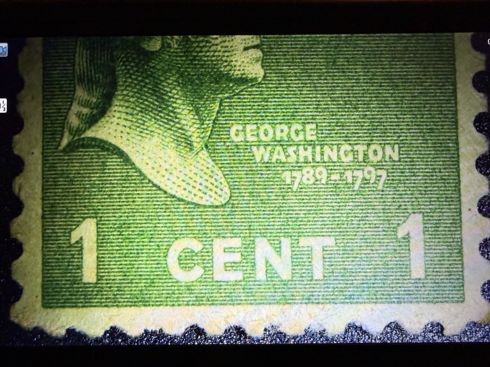 Washington 1 Cent Green Stamp 1789-1797 ( Extremely Rare Vintage ) Mint.
