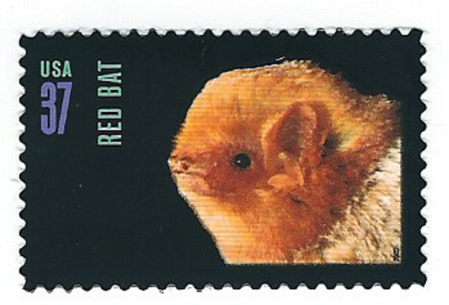 Scott #3661…37 Cent…American Bats…Red Bat…3 Stamps