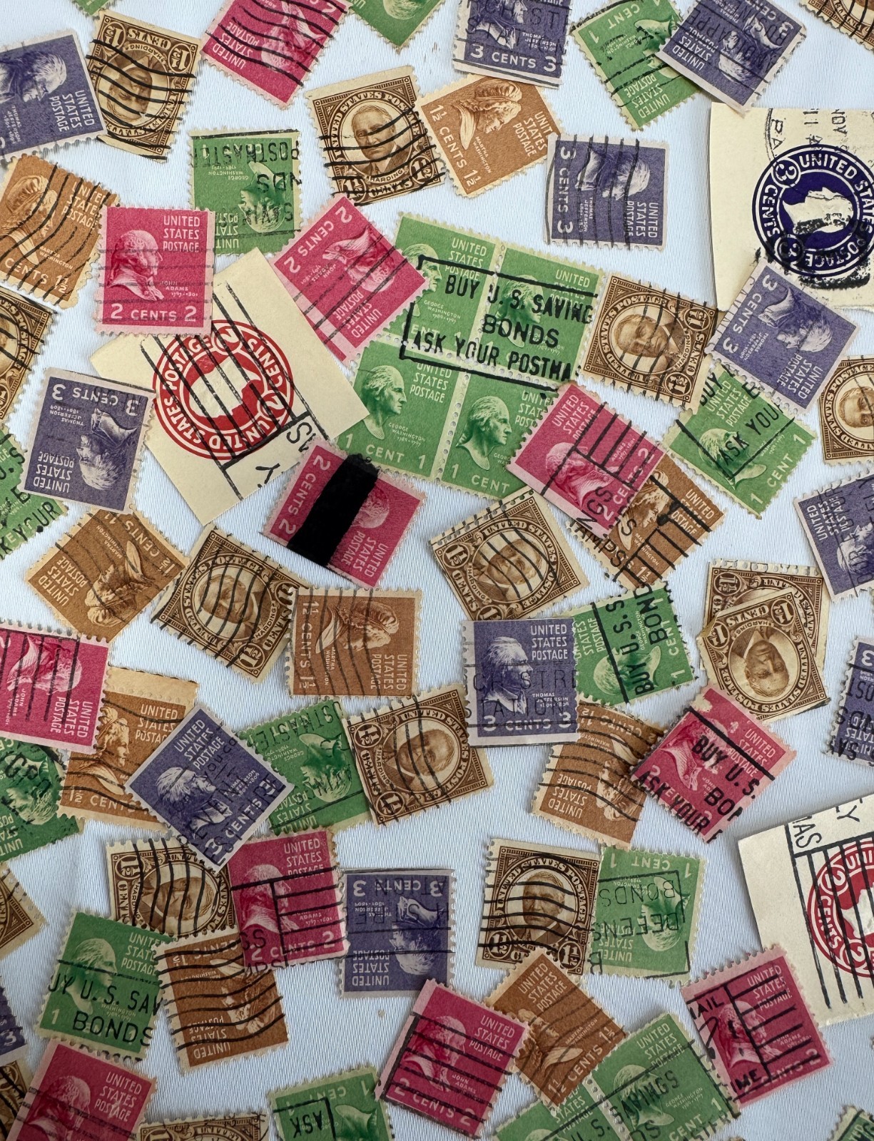 Vintage United States Definitive Postage Stamp Mixture Lot Approx 180+ Used