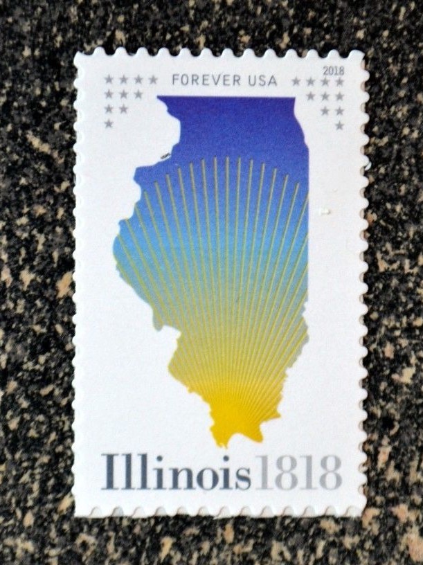 2018USA #5274 Forever Illinois 1818 Statehood – Single Stamp Mint NH