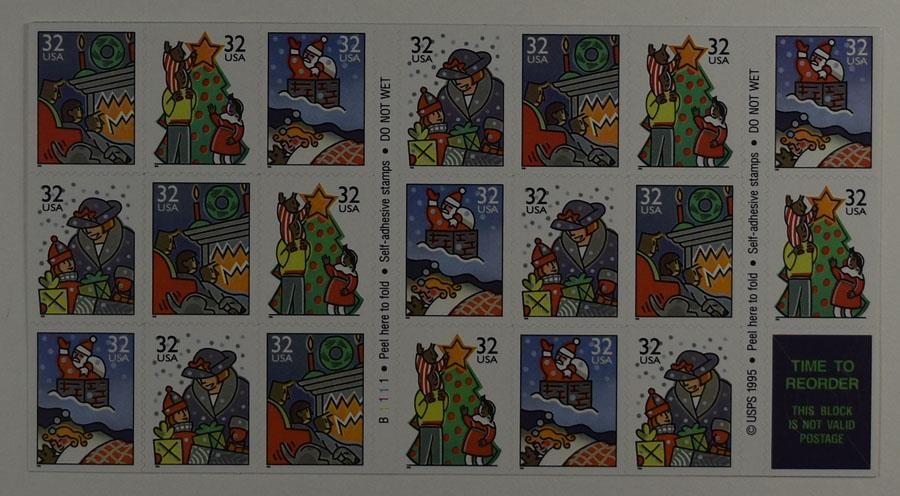 US SCOTT 3113 – 3116a BOOKLET OF 20 HOLIDAY GREETINGS 32 CENT STAMPS MNH