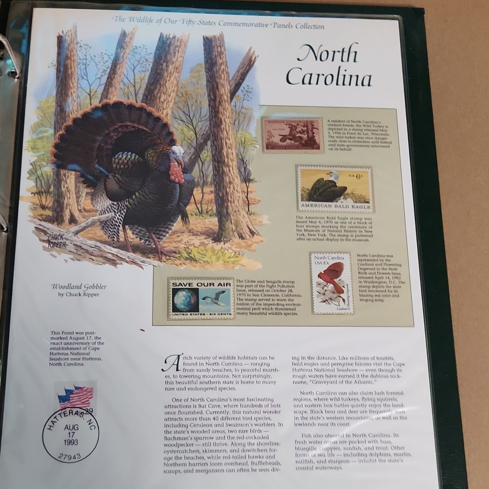 Postal Commemorative Society Wildlife of Our Fifty States Stamps