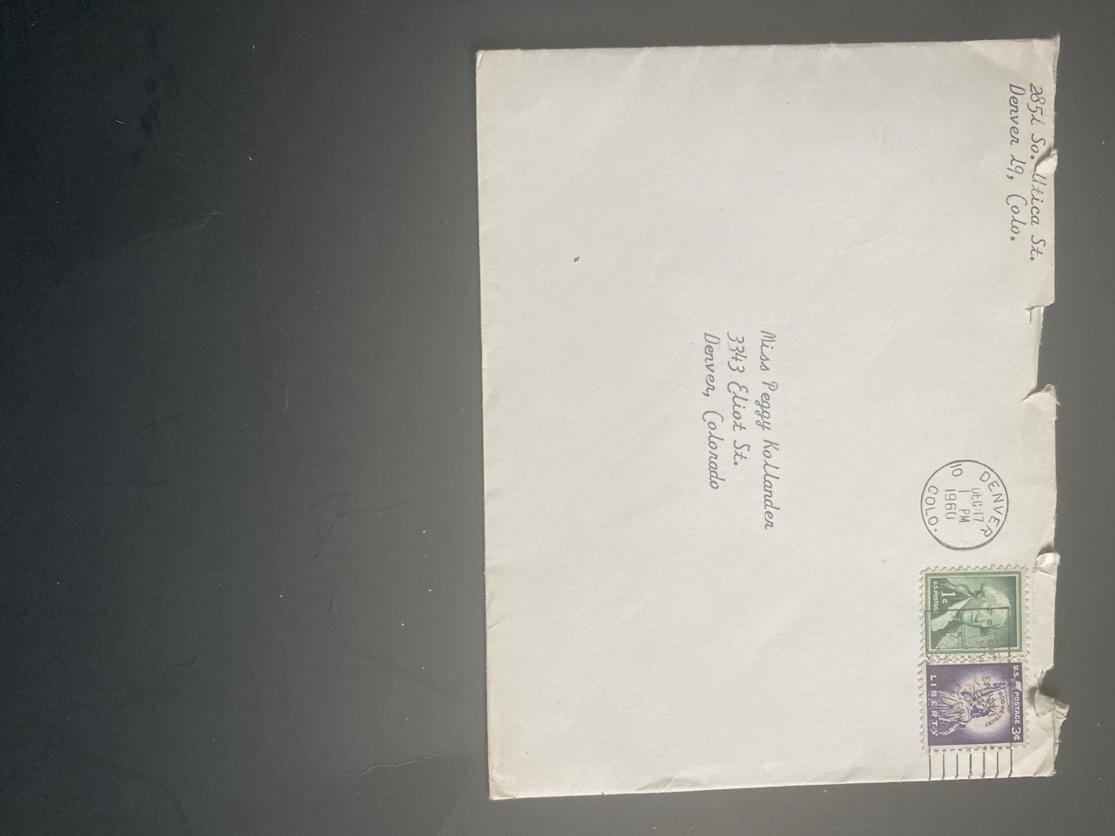 1900’s 2 Stamps 1 George Washington 1 Cent Stamp And 1 Statue Of Liberty Purple