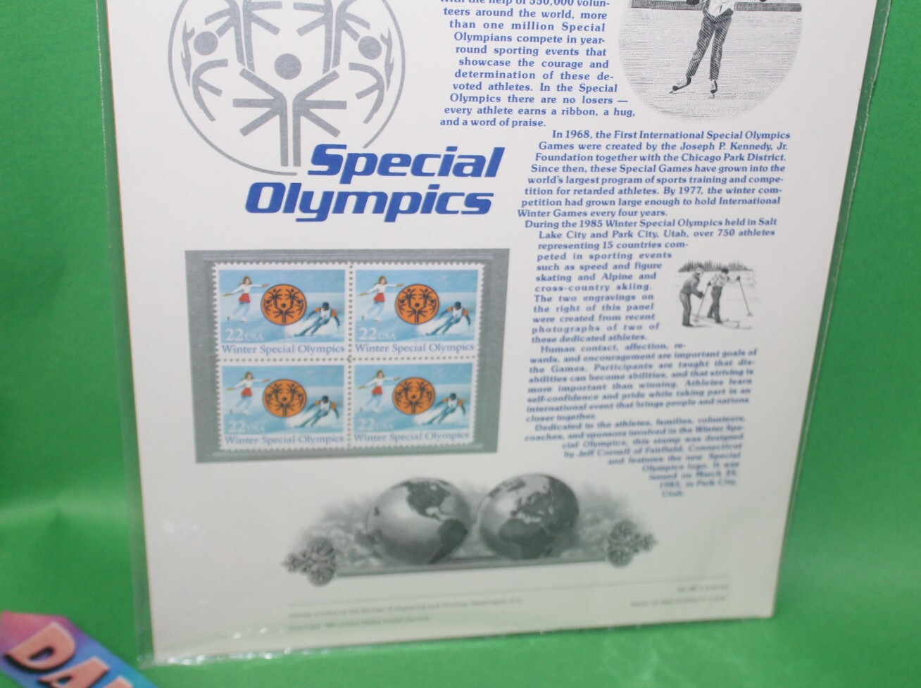 American Commemoratives Winter Special Olympics USPS Stamps 240 March 25, 1985