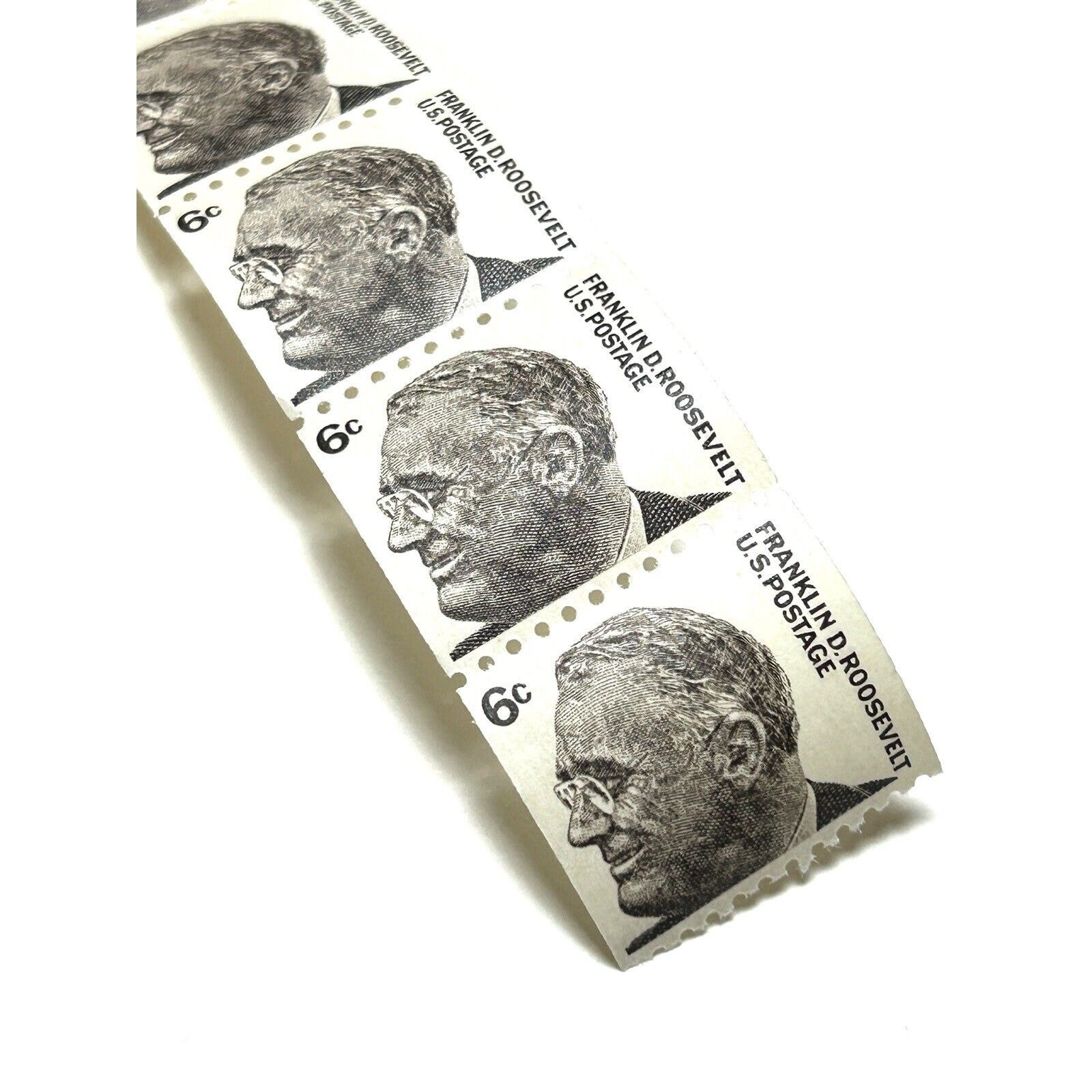 Franklin D Roosevelt 6 Cent Stamp Connected Roll 81 Stamps U.S. Postage Unused