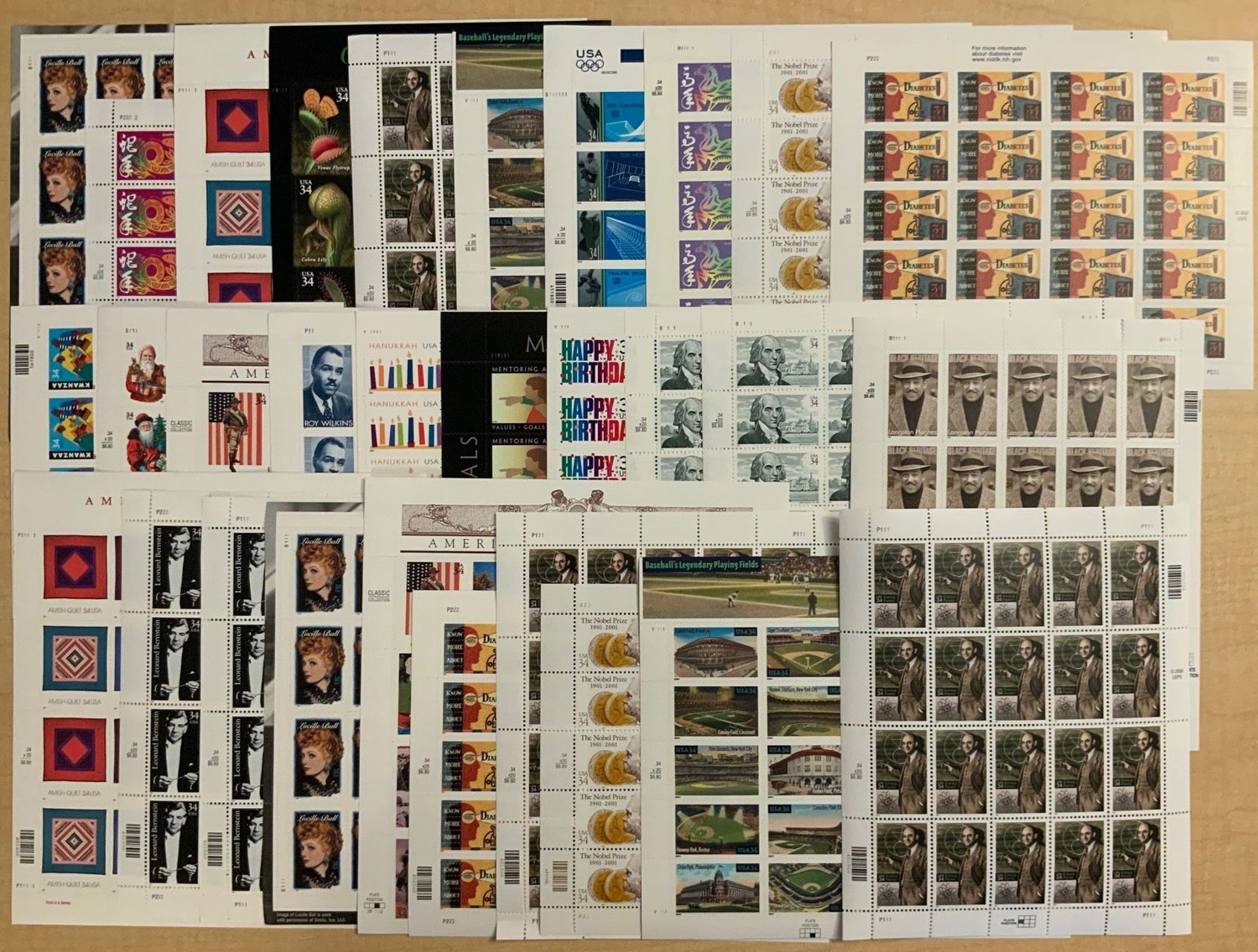 Discount 34¢ Postage Sheet Collection Face Value $204.00 LOT A – Stuart Katz