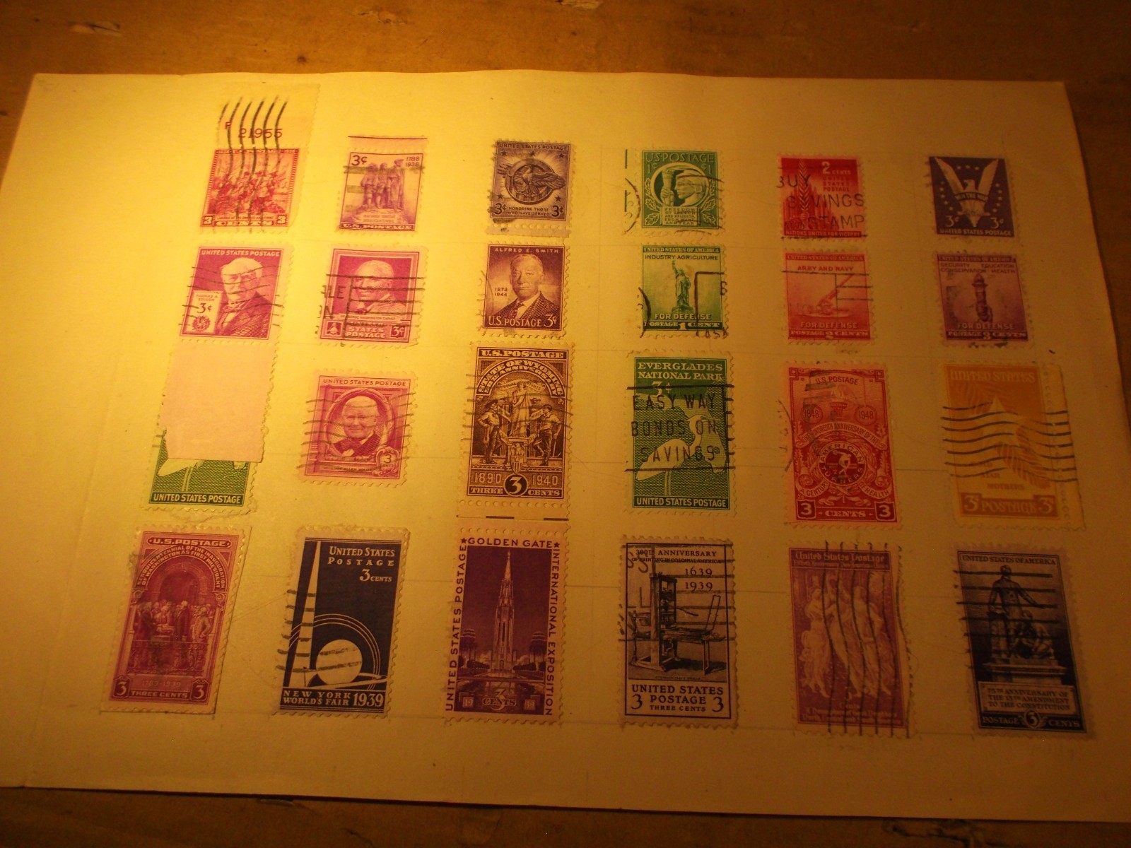 US United States Postage Stamps Over 100 on Ten Sheets. Free Shipping US sales