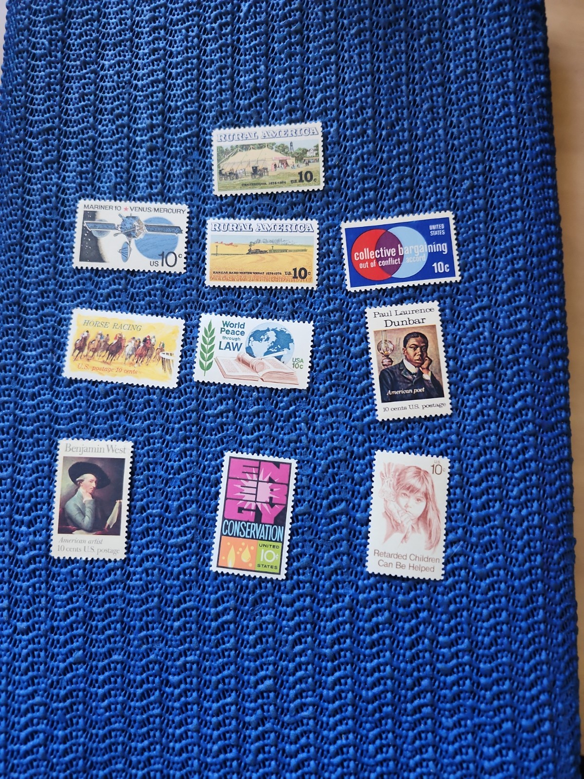 #15C,GET 10, US POSTAGE STAMPS 10 CenT. Vintage Fv 1.00. Mnh