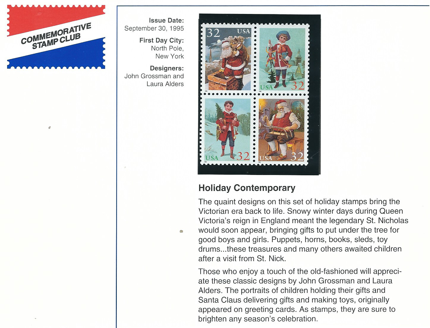 Scott #3004/7….32 Cent…Christmas…Block of 4 + Postal History