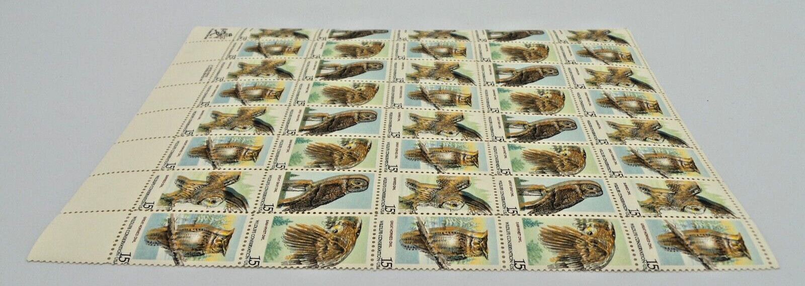 1978 Rare, Error Owl Wildlife Conservation 40 15c Stamps- Z06