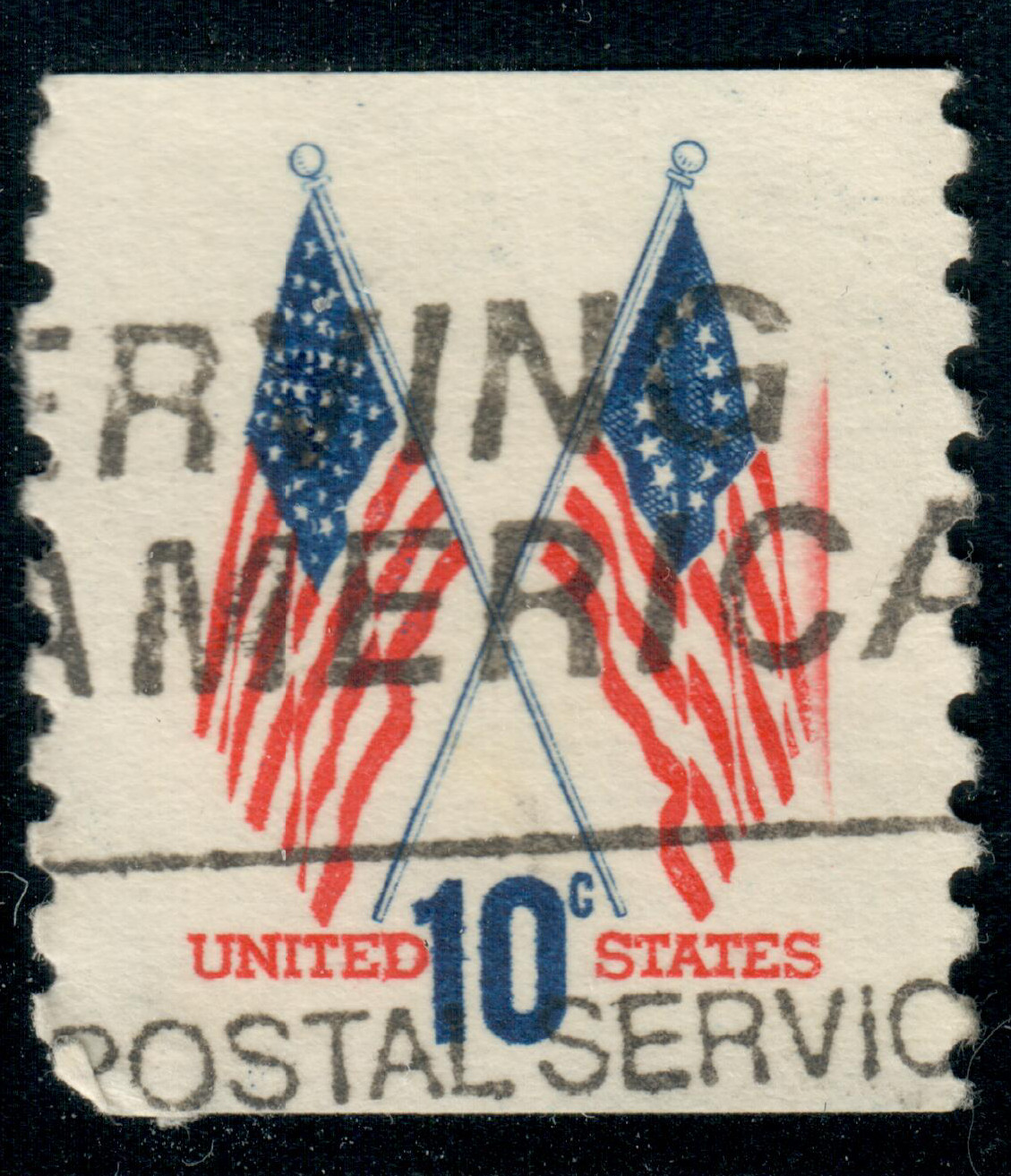 USA – 1973 – 50-Star & 13-Star Flags – Coil Stamp – 10¢ – #3490