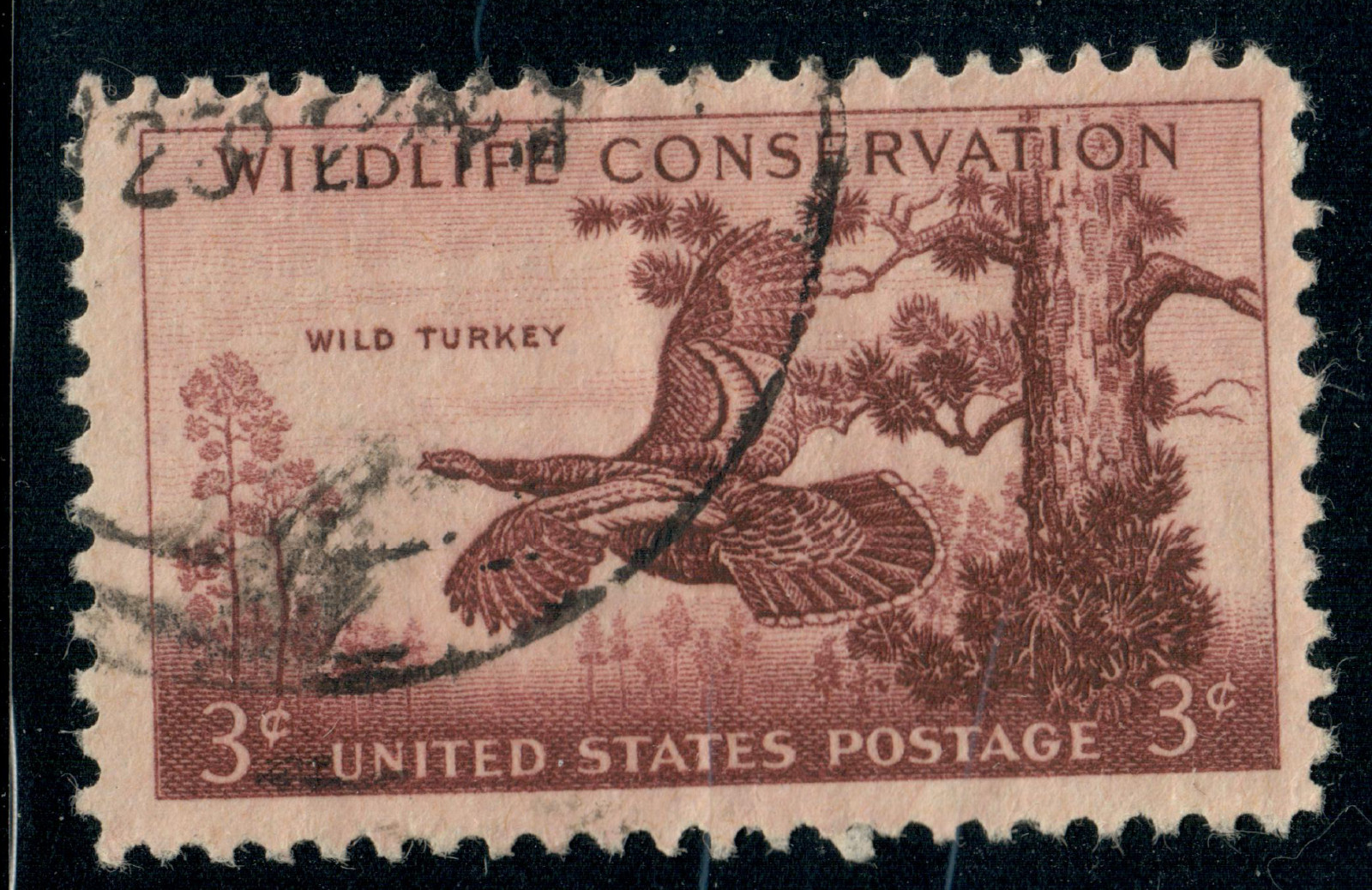 USA – 1956 – Wildlife Conservation – Wild turkey – 3¢ – #2964