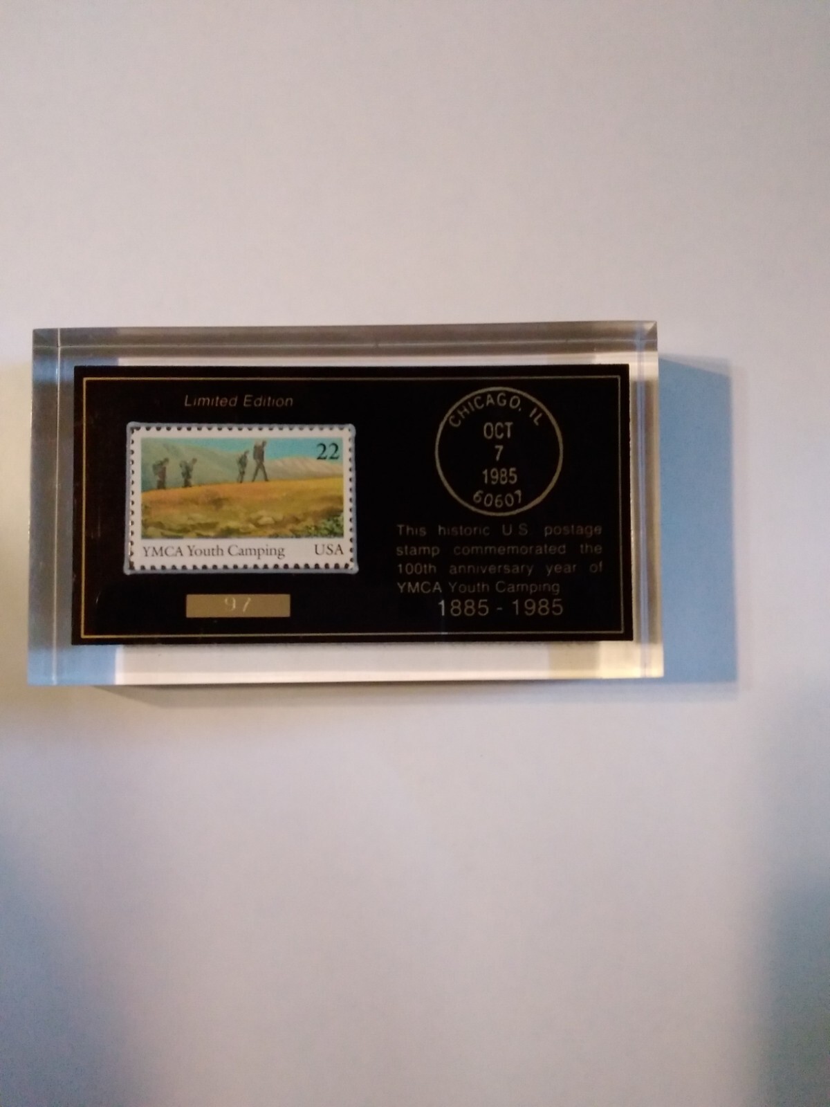YMCA YOUTH CAMPING LIMITED EDITION PAPERWEIGHT