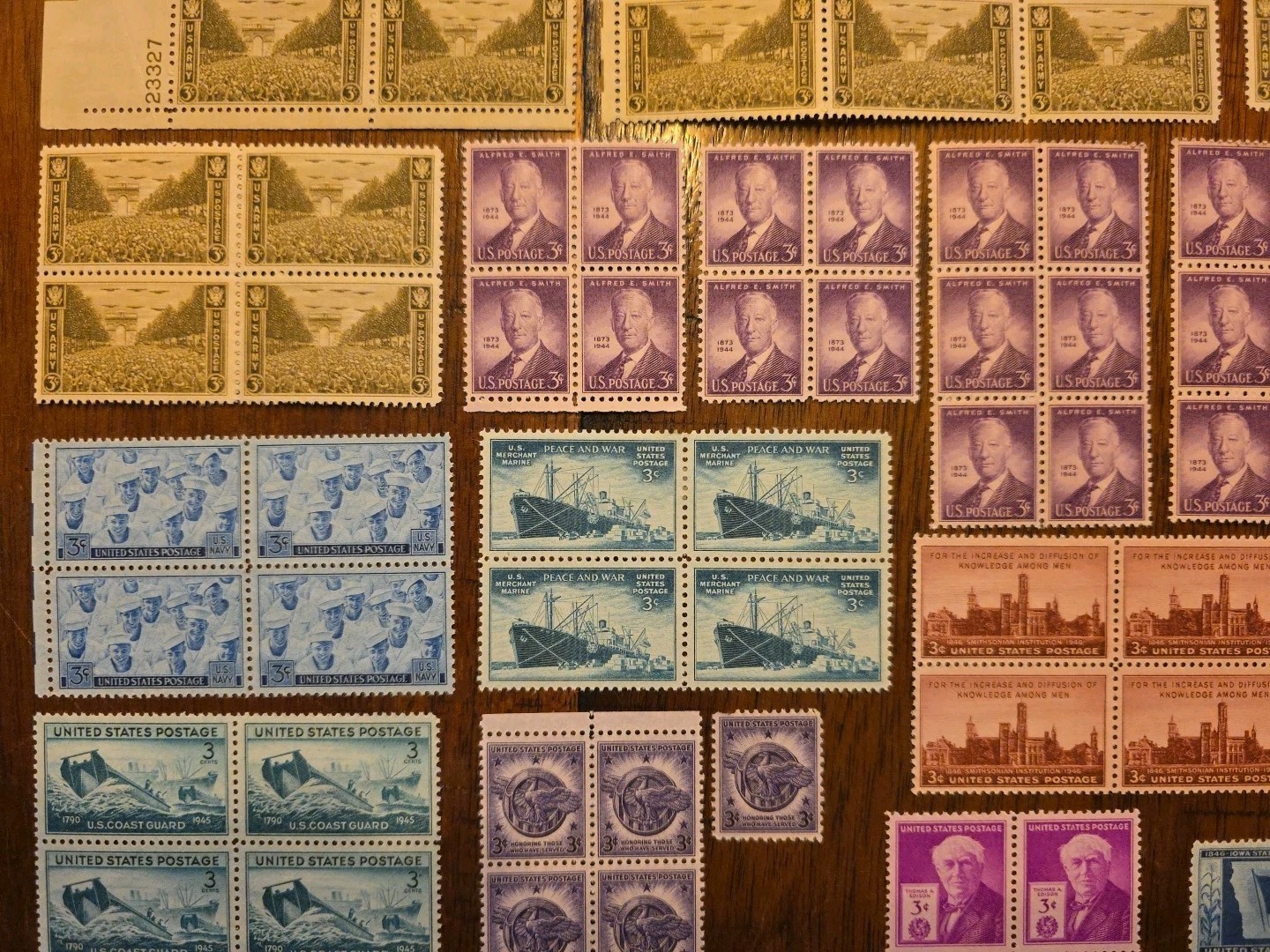 Lot of 70+ Vintage U.S. Commemorative Stamps – WWII, Politics, Industry M