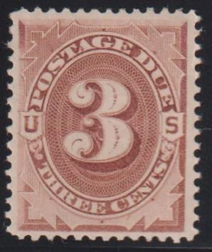 US Postage Dues #J3 MintLH F – VF