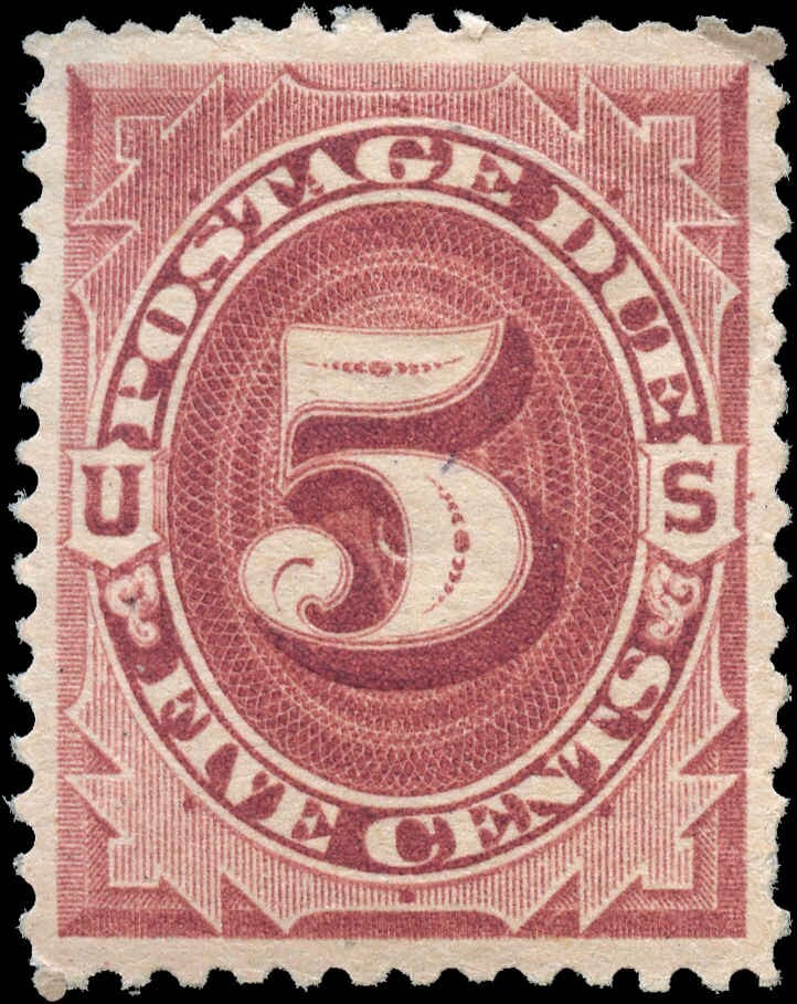 USA Mint H VF 5c Scott #J25 1891 Postage Due Stamp