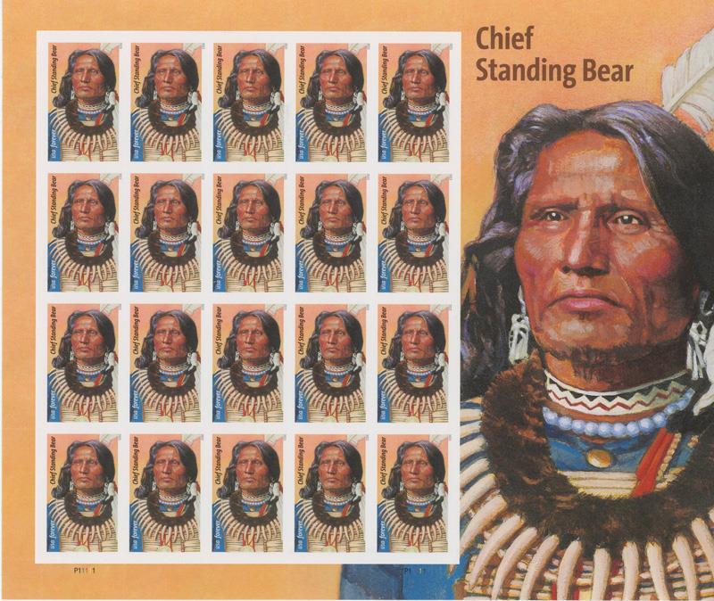 US SCOTT 5798 SHEET OF 20 CHIEF STANDING BEAR FOREVER STAMPS MNH