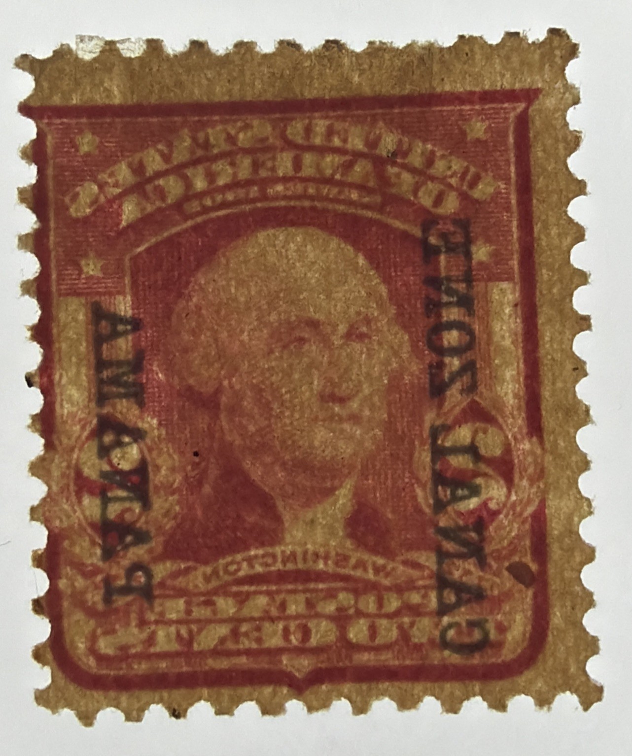 US STAMP SCOTT #CZ5 2 Cent Carmine CANAL ZONE PANAMA up | Washington MH G59