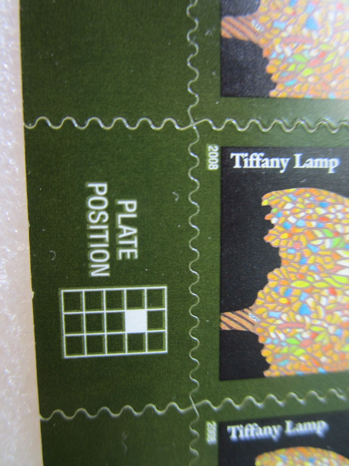 2007 Tiffany Lamp Stamps – 4 Sheets of 20 – 1 cent – MNH
