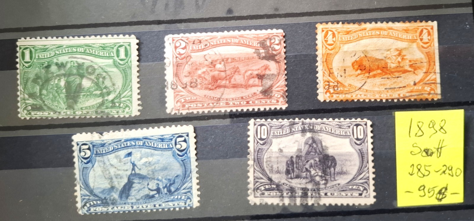 Trans Mississippi US stamp set 1898, Scott # 285-290, USED