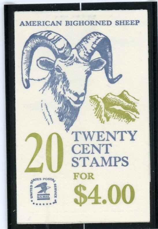 US 1949a (BK142) Amer Bighorned Sheep 20c – Folded Booklet of 20 – MNH – 1982