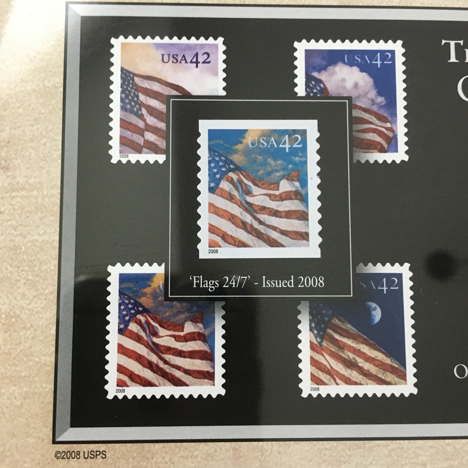 Framed “Long May It Wave” USPS Postmark Gallery Flags