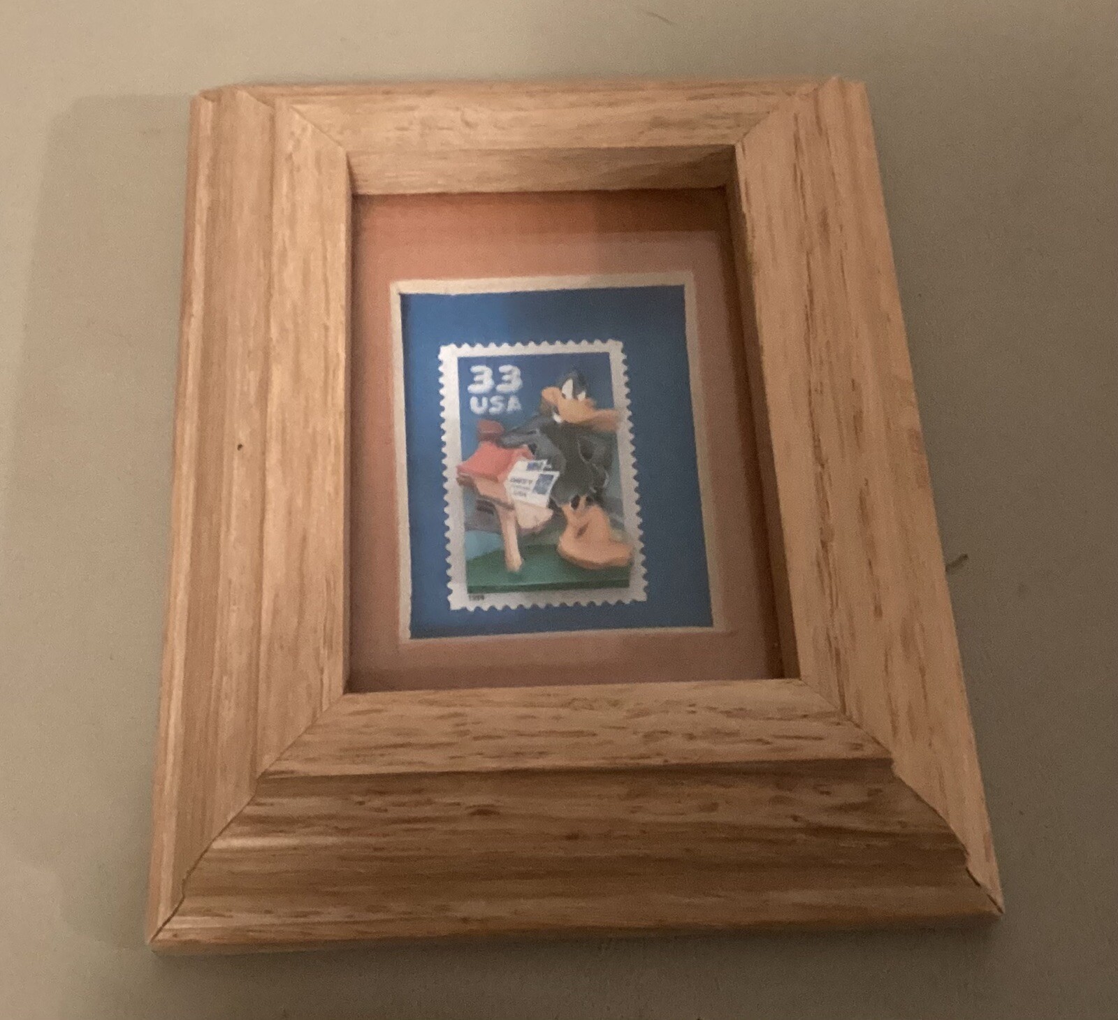Unique Daffy Duck 4×5 Framed 3D 33 Cent 1999 Stamp