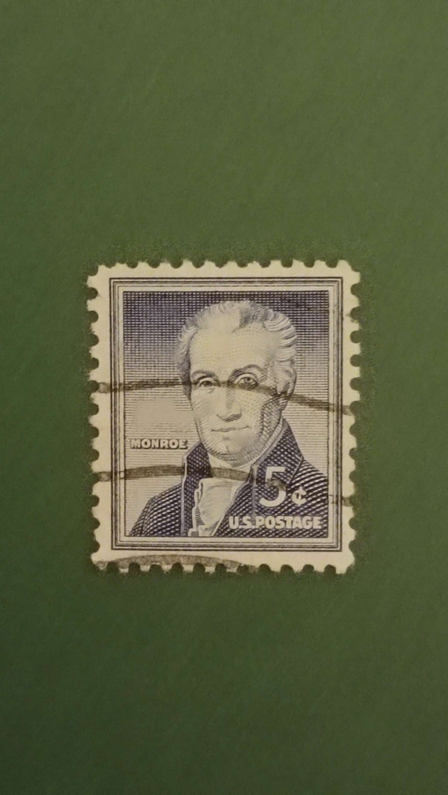 US Postage Stamp James Monroe 5 Cent SC #1038