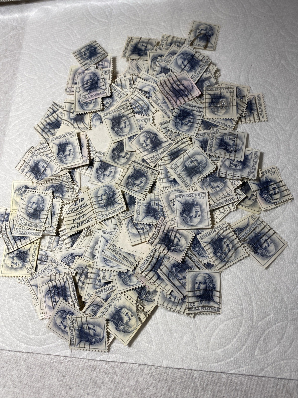 (250) Used Stamps 1963 – George Washington -5 Cents Stamps All Good Condition