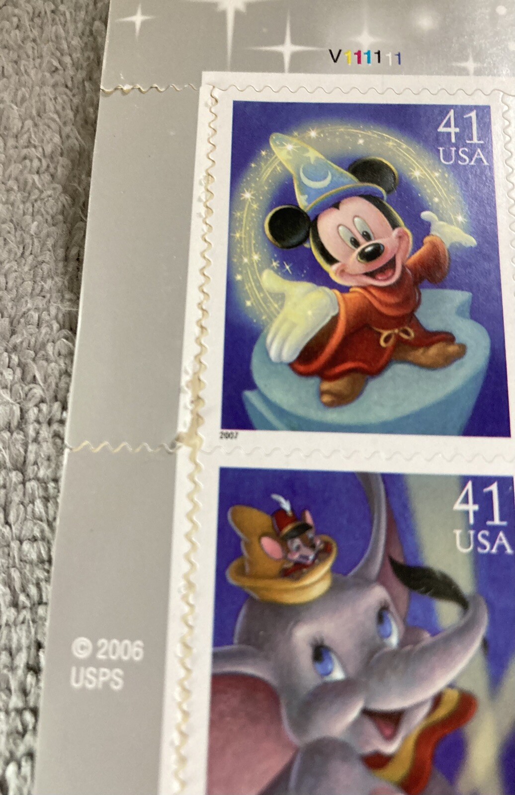 Mickey Dumbo Aladdin The Art of Disney Magic Group Of 20 41 cents stamp sheet