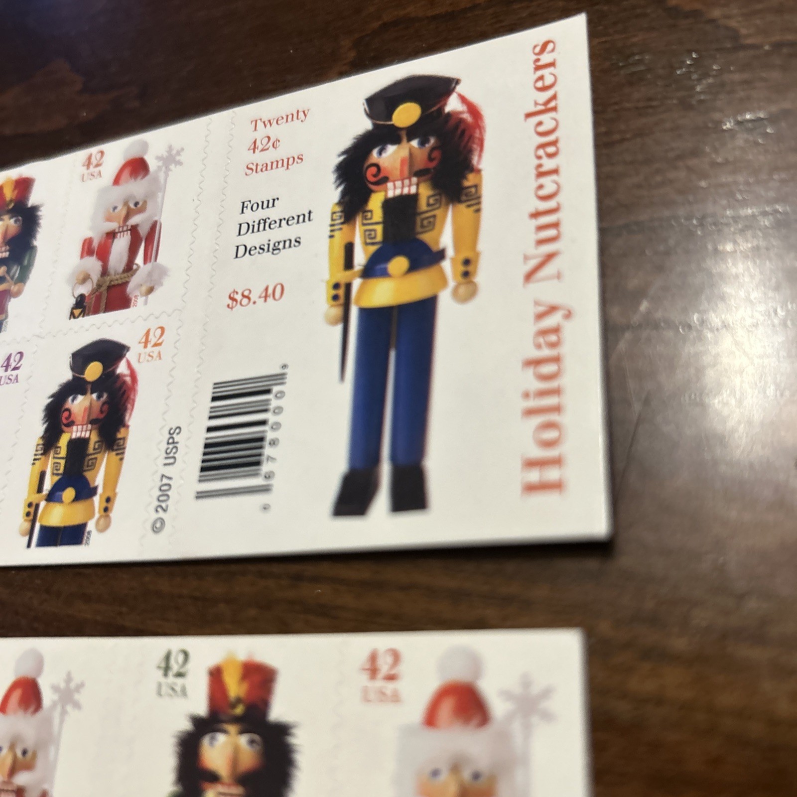 Christmas Nutcrackers | 2 Booklets of 20 = 40 Stamps 42¢ | #4360-4363b FV$16.80
