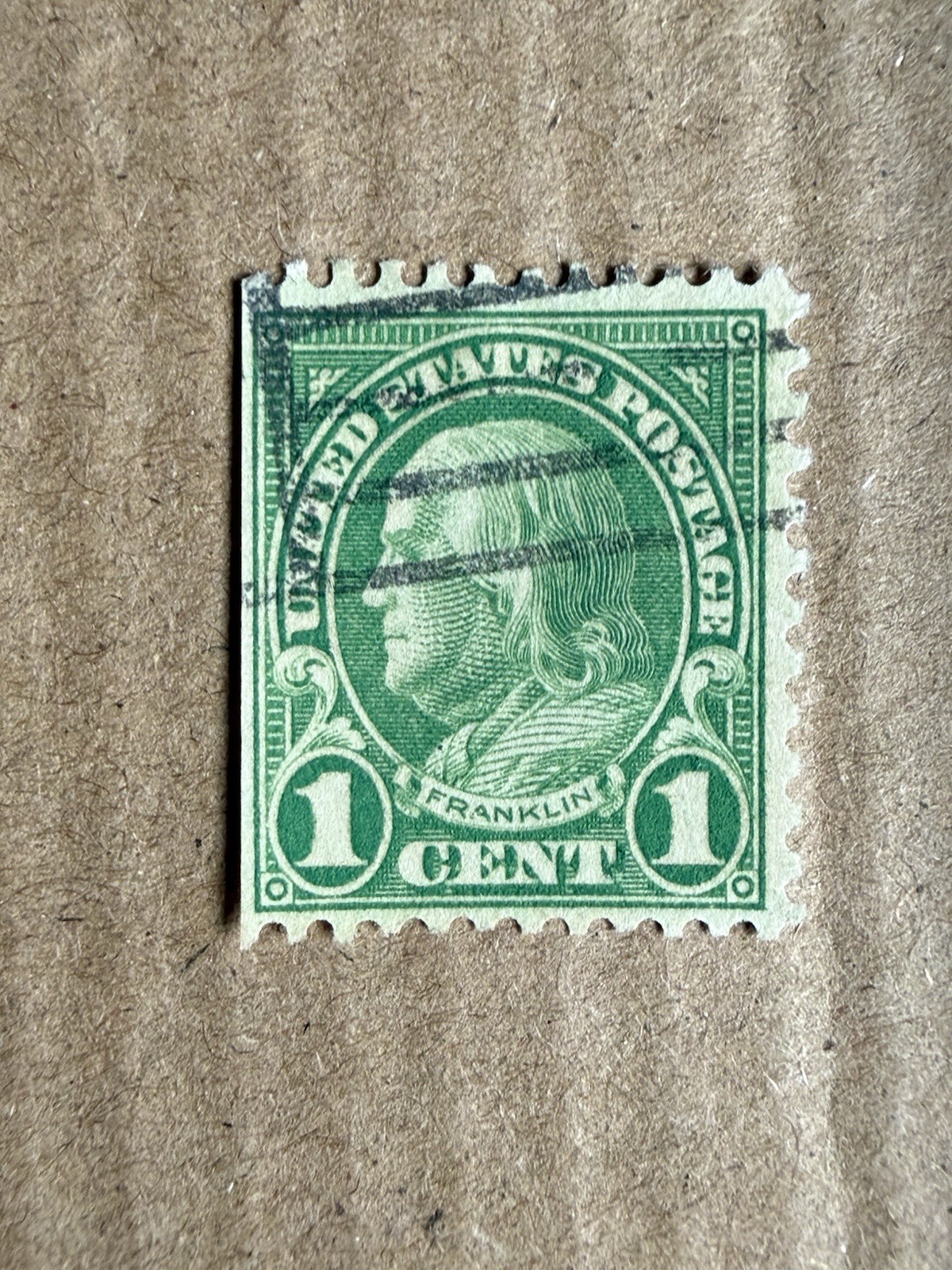 Rare 594 – 1923 1c Benjamin Franklin, Green, Perf. 11×10 X3 Mint